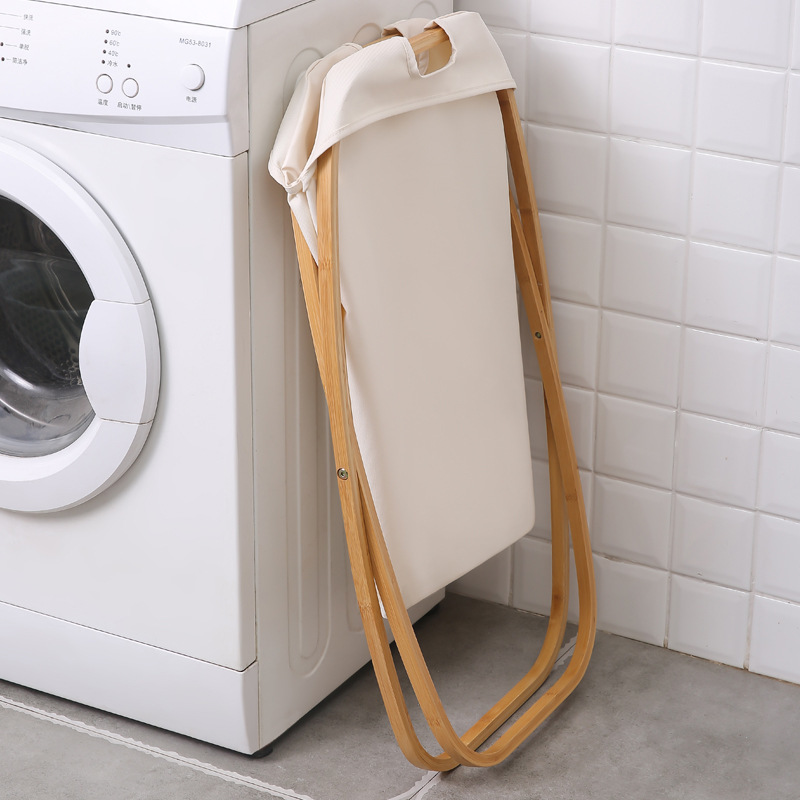 Bamboo: Foldaway Laundry Hamper - Beige image