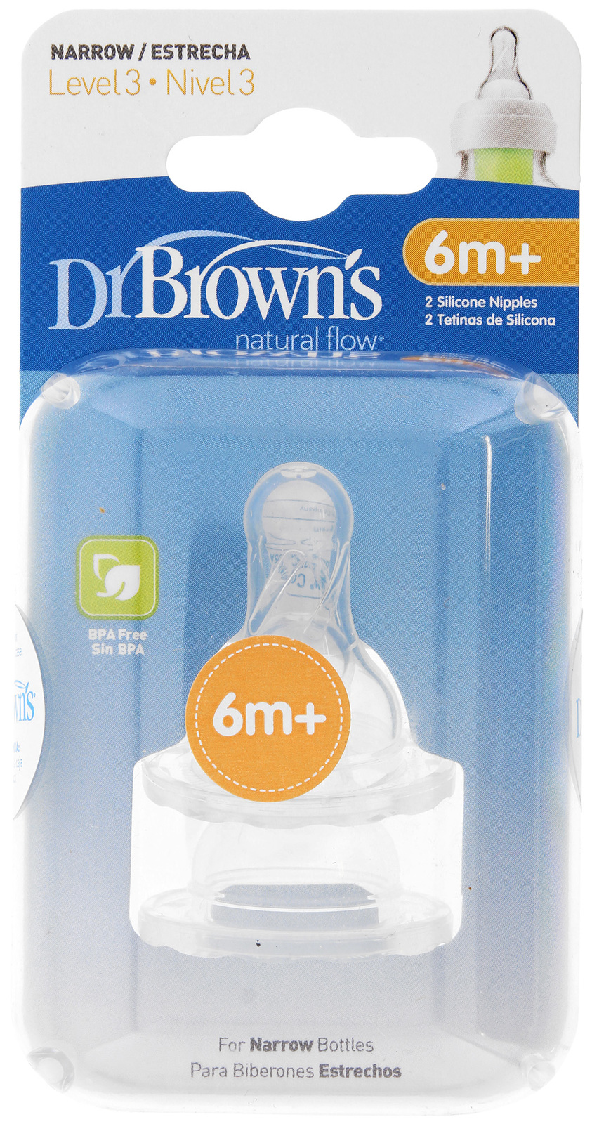 Dr Brown's Narrow Neck Level 3 Teats - 2 Pack image