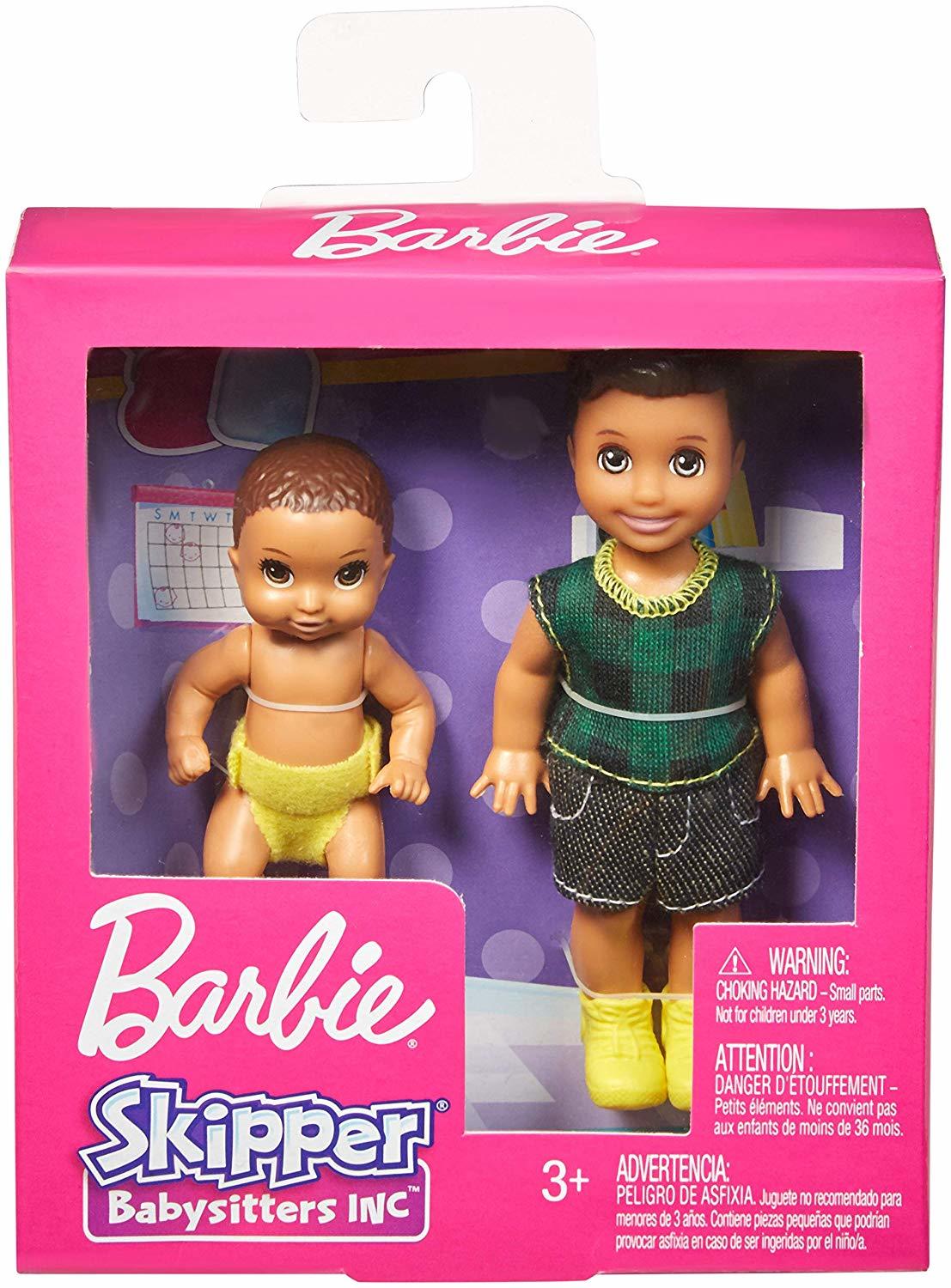 Barbie: Skipper Babysitters - Siblings Set (Bruntette Boys)