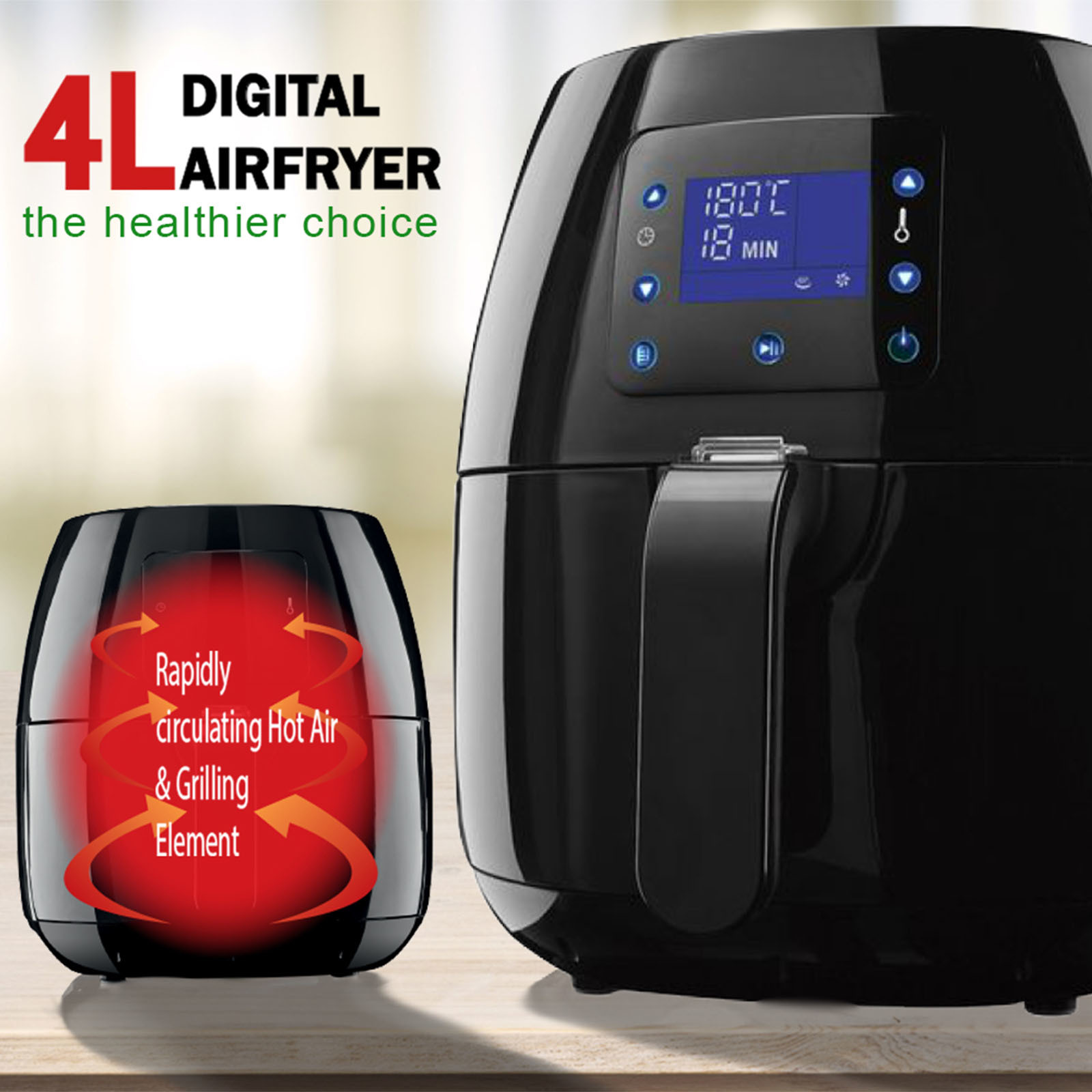 Kitchen Couture 4 Litre Digital Air Fryer at Mighty Ape NZ