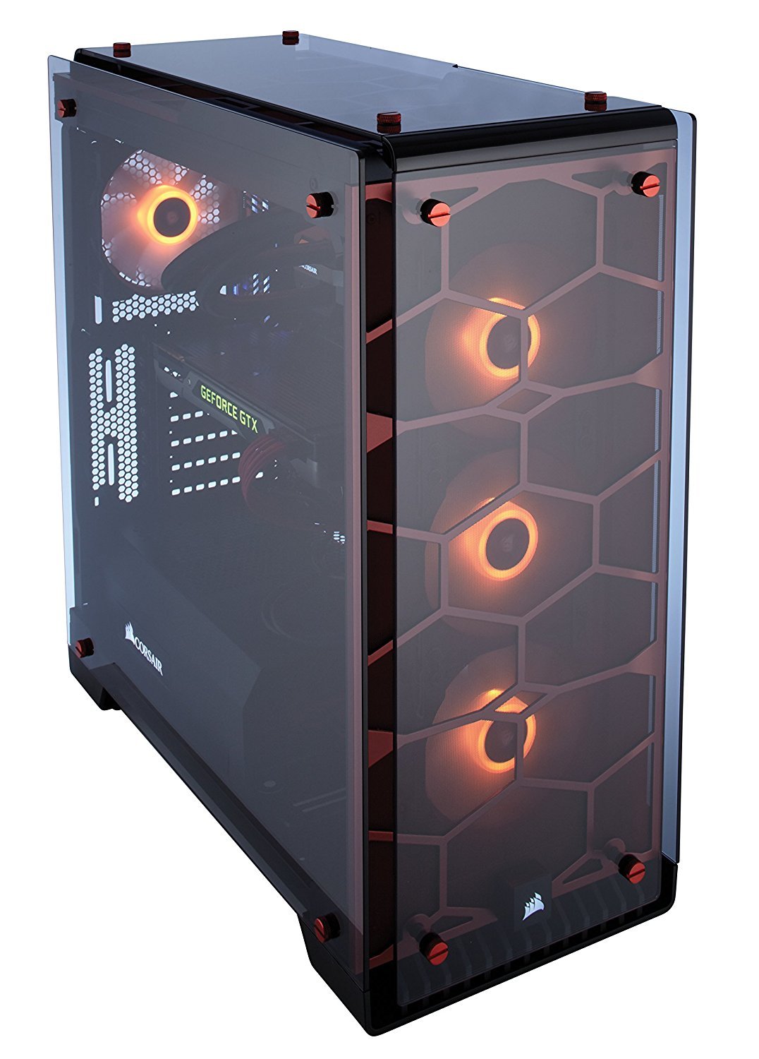 CORSAIR Crystal Series 570X RGB ATX Mid Tower Case Red image