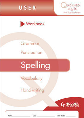 Quickstep English Workbook Spelling User Stage by Sue Hackman image