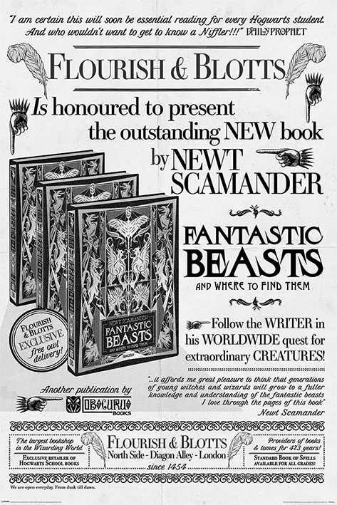 Fantastic Beasts The Crimes Of Grindelwald Maxi Poster - Flourish And Blotts (912) image