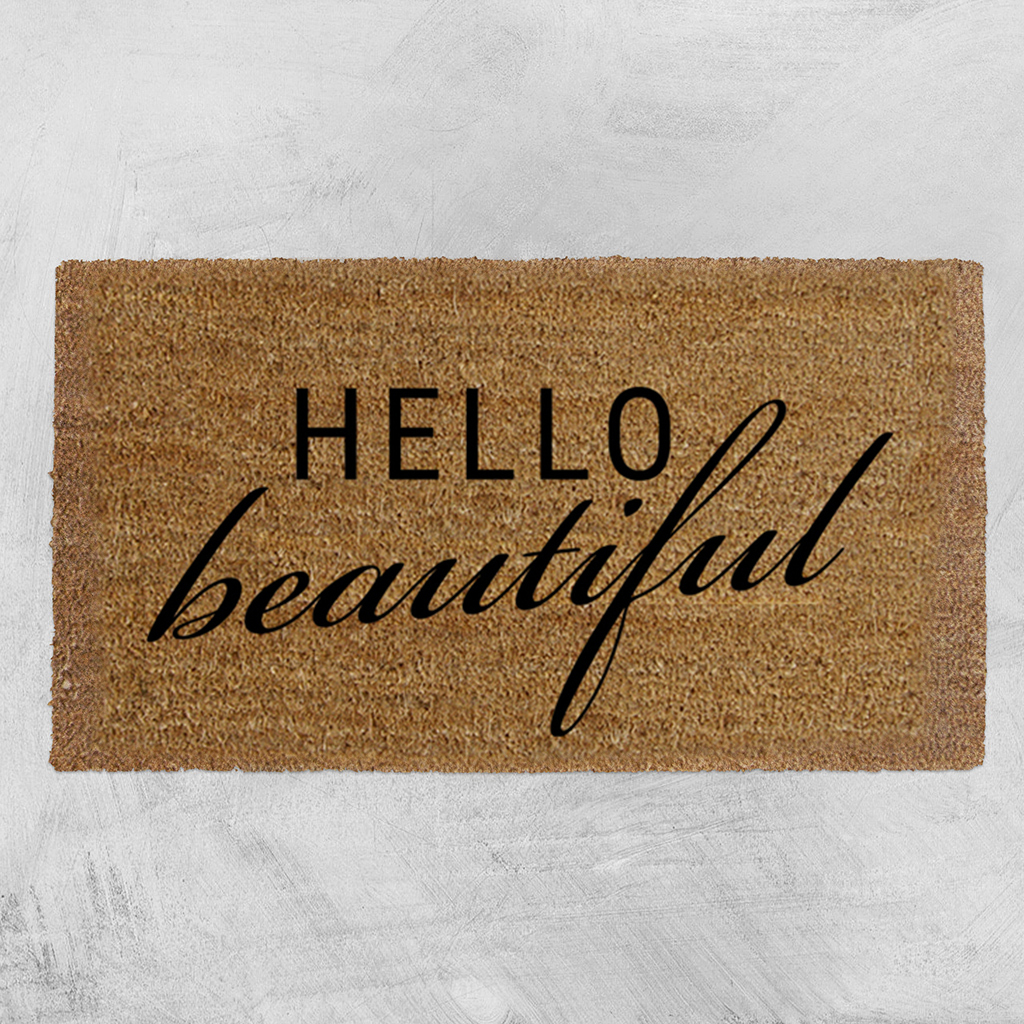 Natural Fibre Doormat - Hello Beautiful image