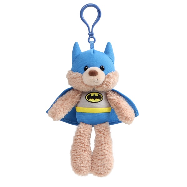 Gund Fuzzy Bear Backpack Clip Batman image