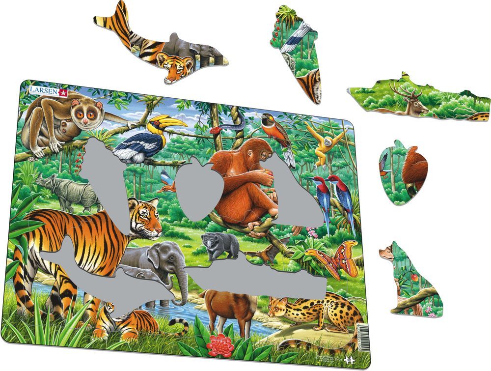Asian Jungle Animals - 20 Piece Puzzle | Toy | at Mighty Ape Australia