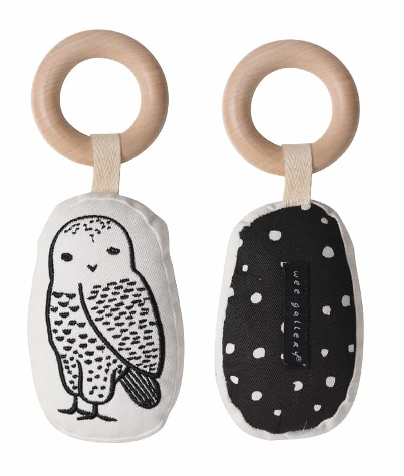 Wee Gallery: Organic Cotton Rattle - Owl