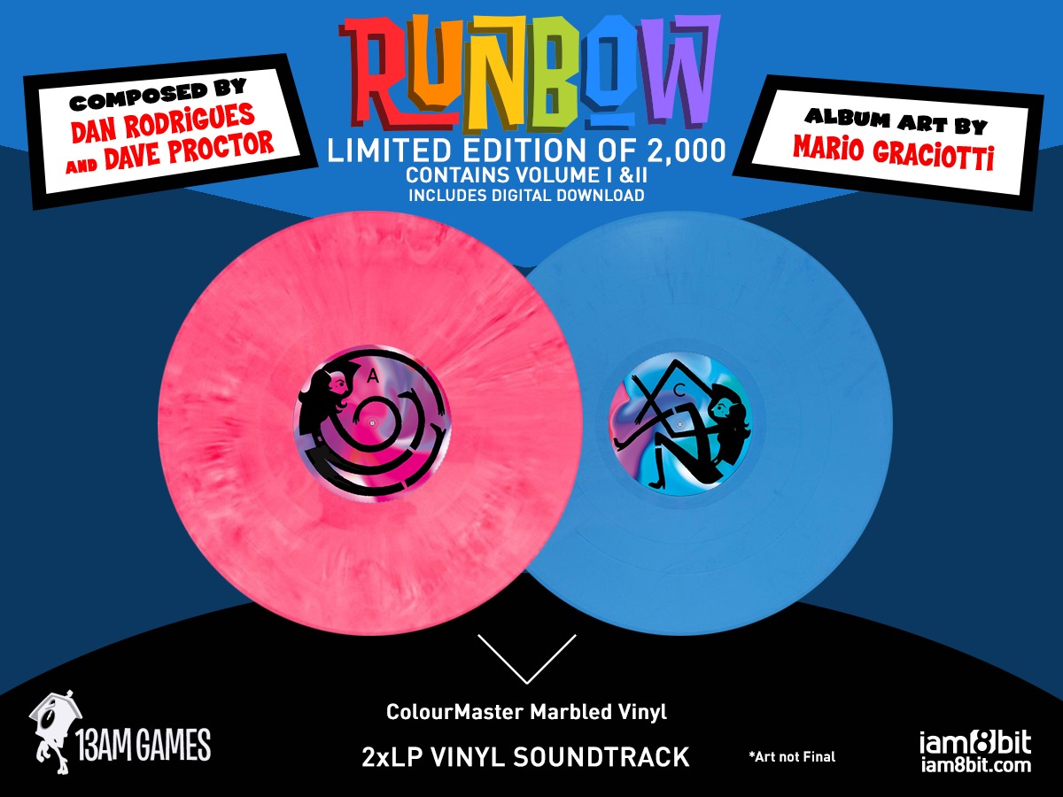 Runbow Original Soundtrack (2LP) on Vinyl by Dan Rodrigues