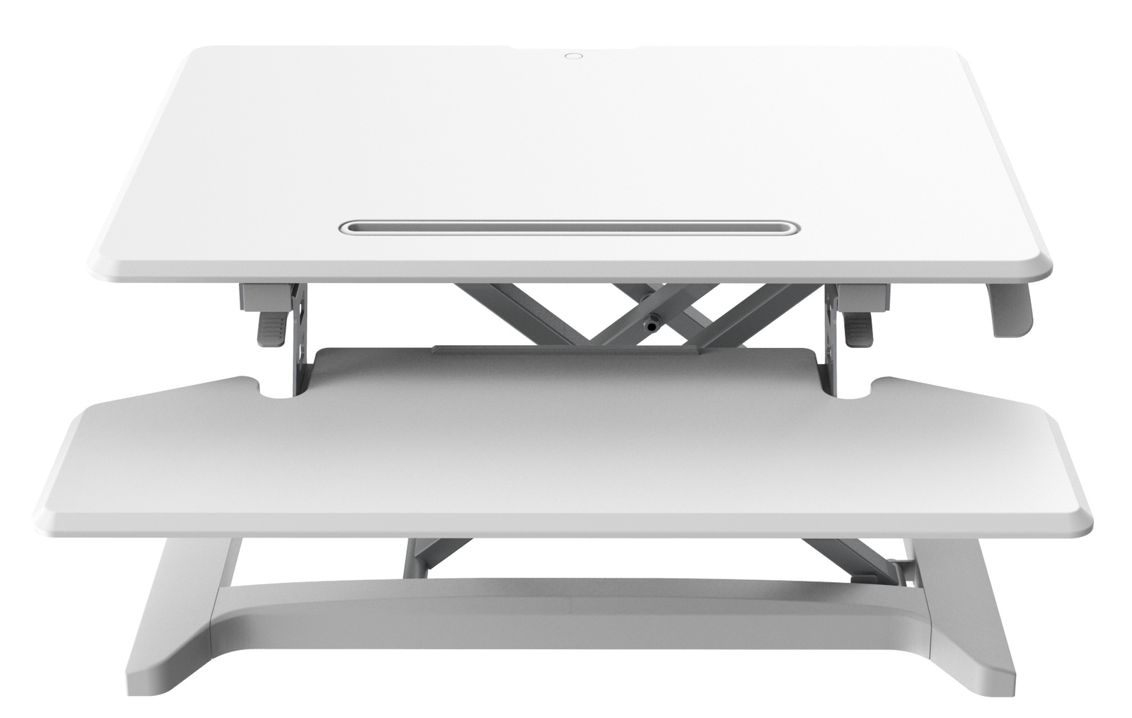 Gorilla Office: Ergonomic Deskalator White (700 x 480mm) Height Adjustable Workstation image