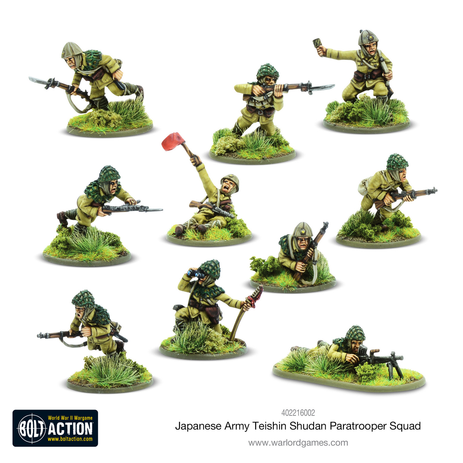Bolt Action Japanese Army Teishin Shudan Paratrooper Squad at Mighty