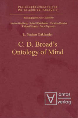 C D Broad's Ontology of Mind by L.Nathan Oaklander image