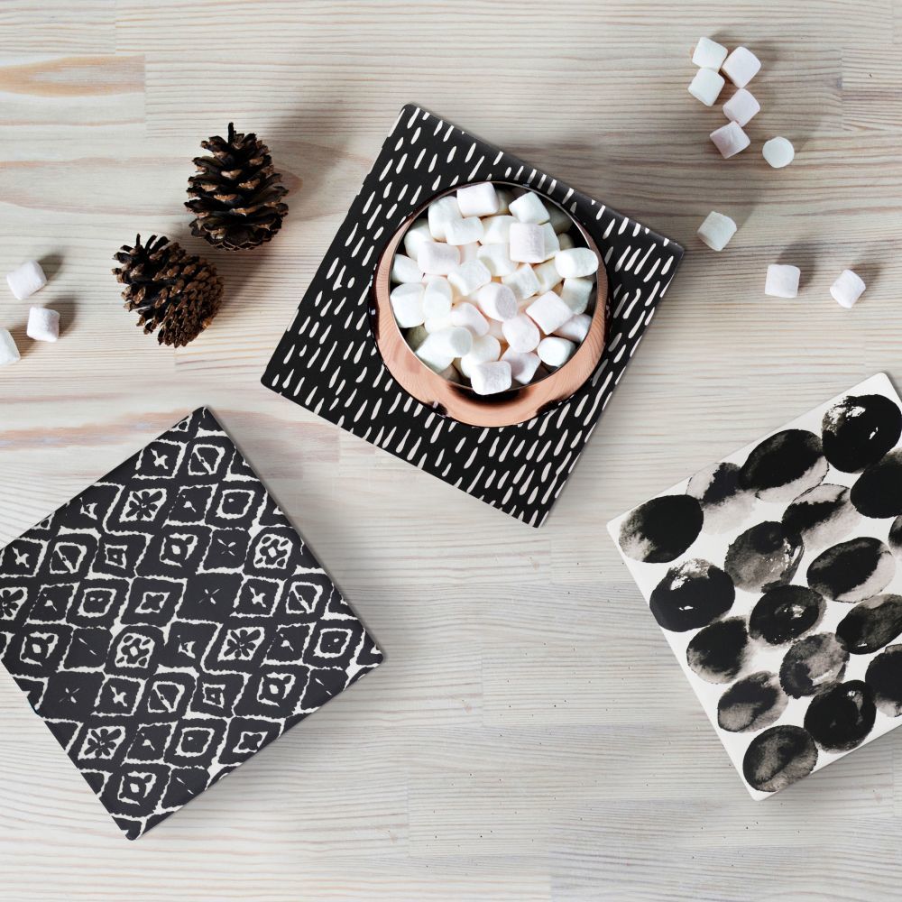 Splosh Markings Ceramic Coaster - Stones image
