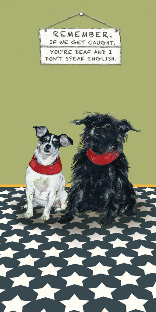 Little Dog Laughed: Chair Bed - Greeting Card image
