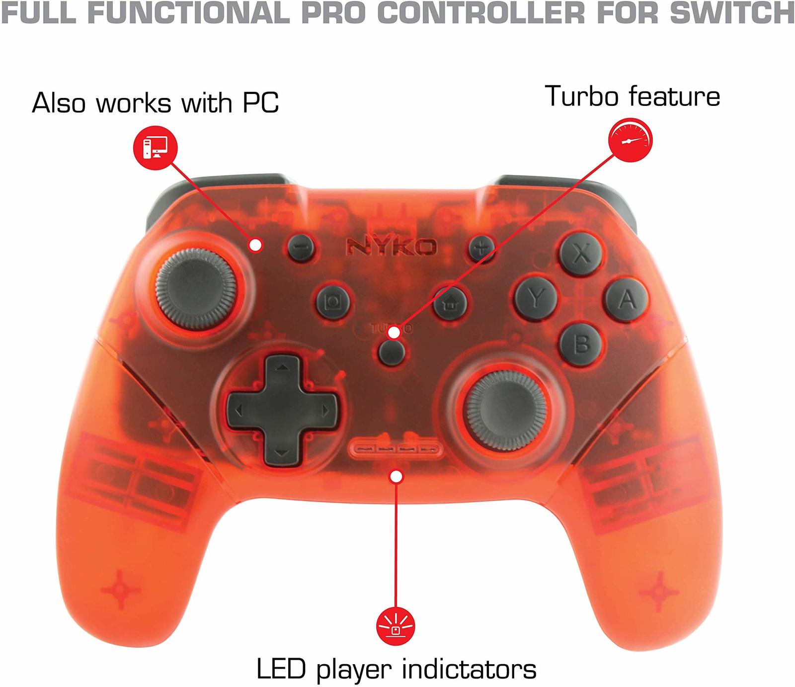 Nyko Switch Wireless Core Controller (Red) for Switch image