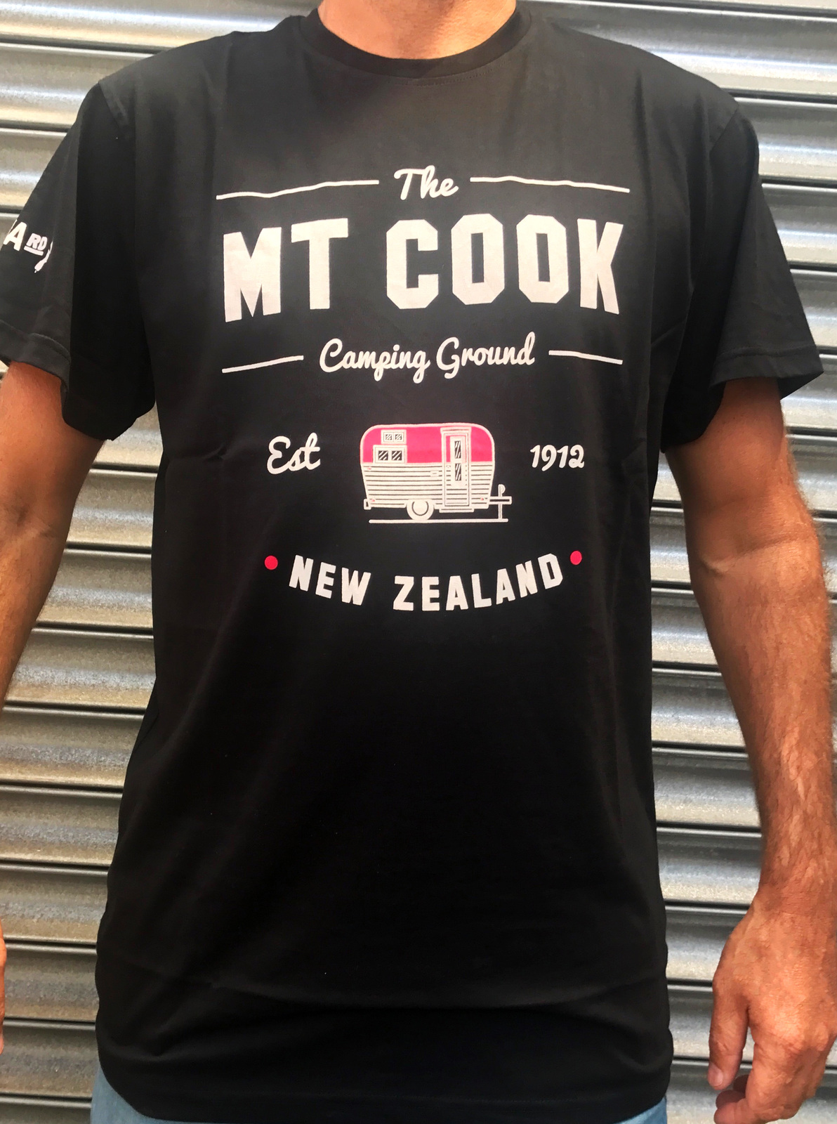 Moana Road: Mt Cook Unisex Tee Black - Medium image