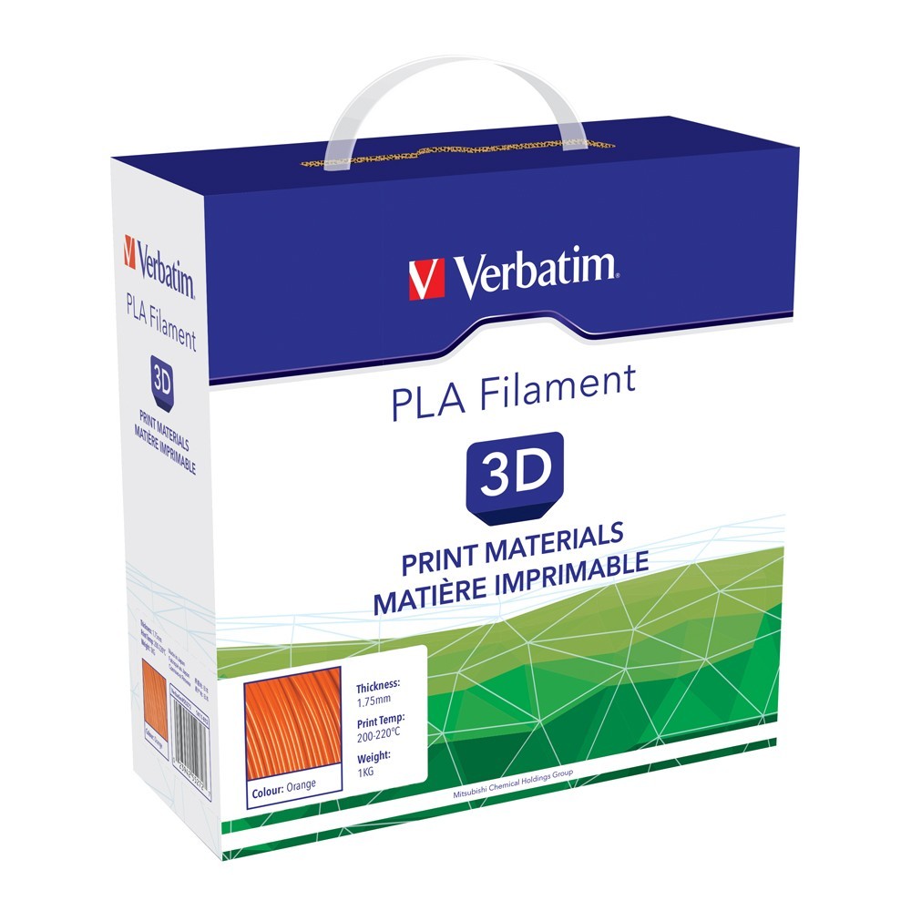 Verbatim 3D Printer PLA 1.75mm Filament - 1kg (Orange) image