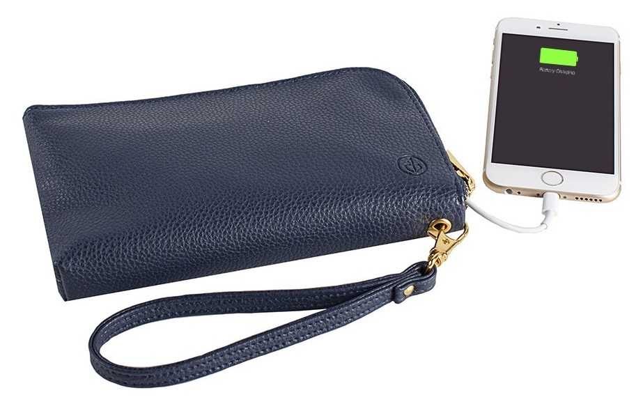 Incipio Chic Buds Clutch Charge Purse - 2600mAh - Navy