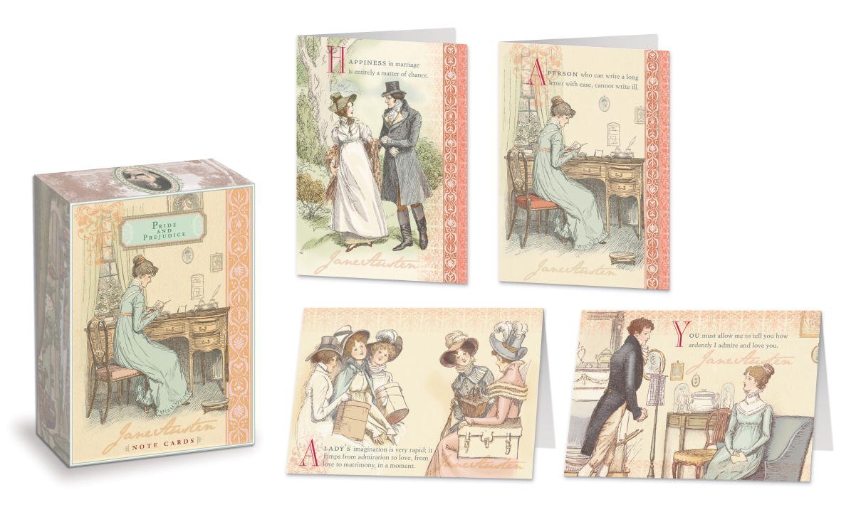 Jane Austen Note Cards: Pride and Prejudice (Box of 16 Cards) by Potter Style image