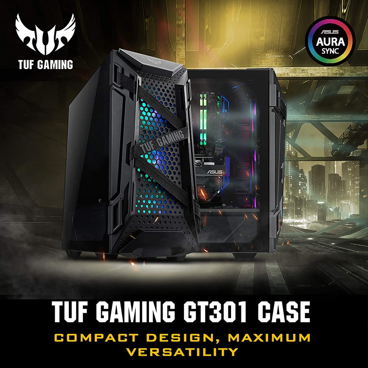 ASUS TUF Gaming GT301 Tempered Glass Mid Tower Case at Mighty Ape NZ
