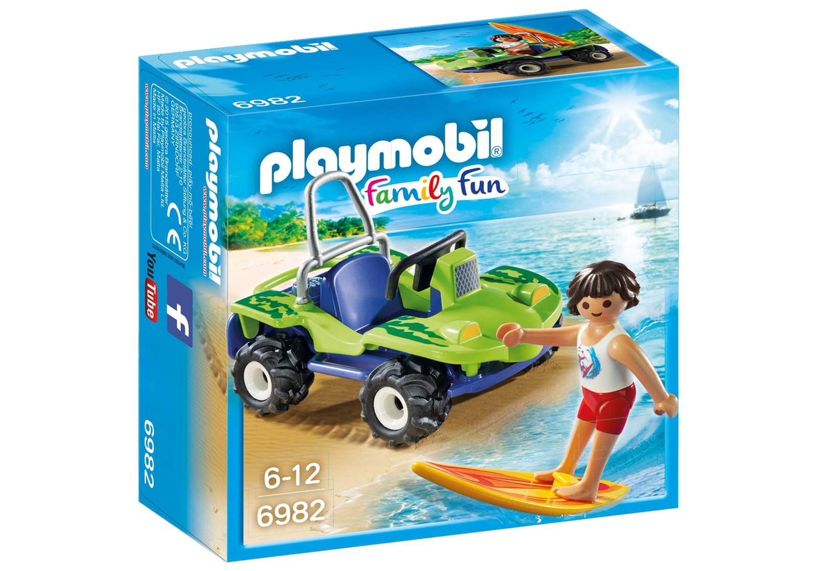 Playmobil: Family Fun - Surfer with Beach Quad image