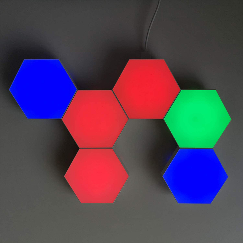 Modular Touch Sensitive RGB Ambient Wall Light (Set of 6) | at Mighty