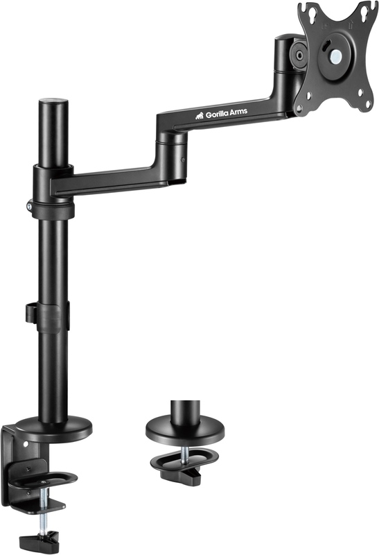 Gorilla Arms Premium Aluminum Articulating Monitor Mount Black at