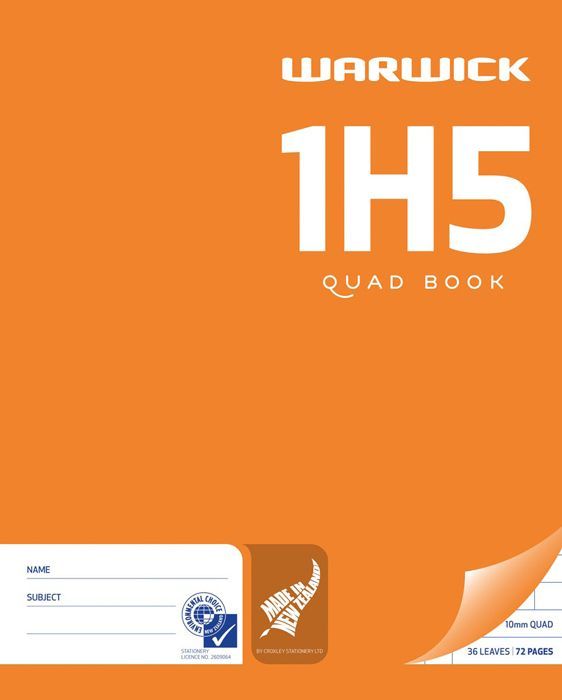 Warwick 1H5 36lf 10mm Quad Exercise Book image