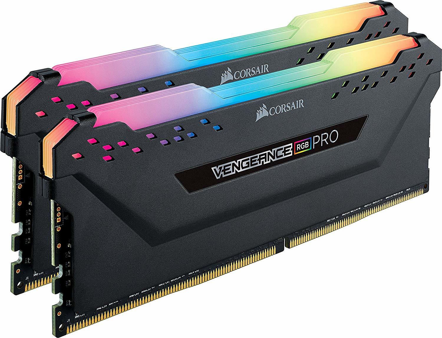 16GB (2 x 8GB) Corsair Vengeance DIMM DDR4 3200MHZ - Black image
