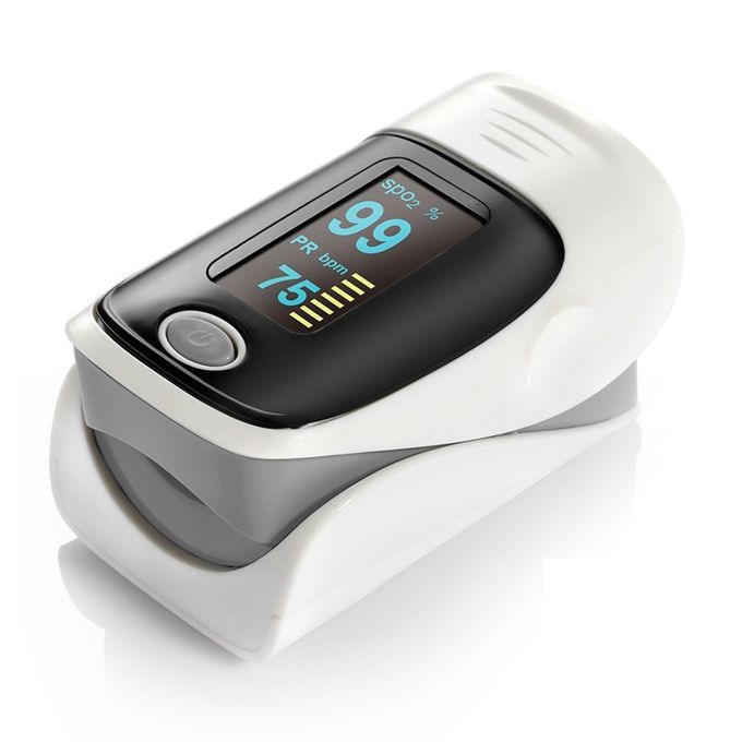 Fingertip Heart Rate Monitor With Pulse Oximeter - Grey image