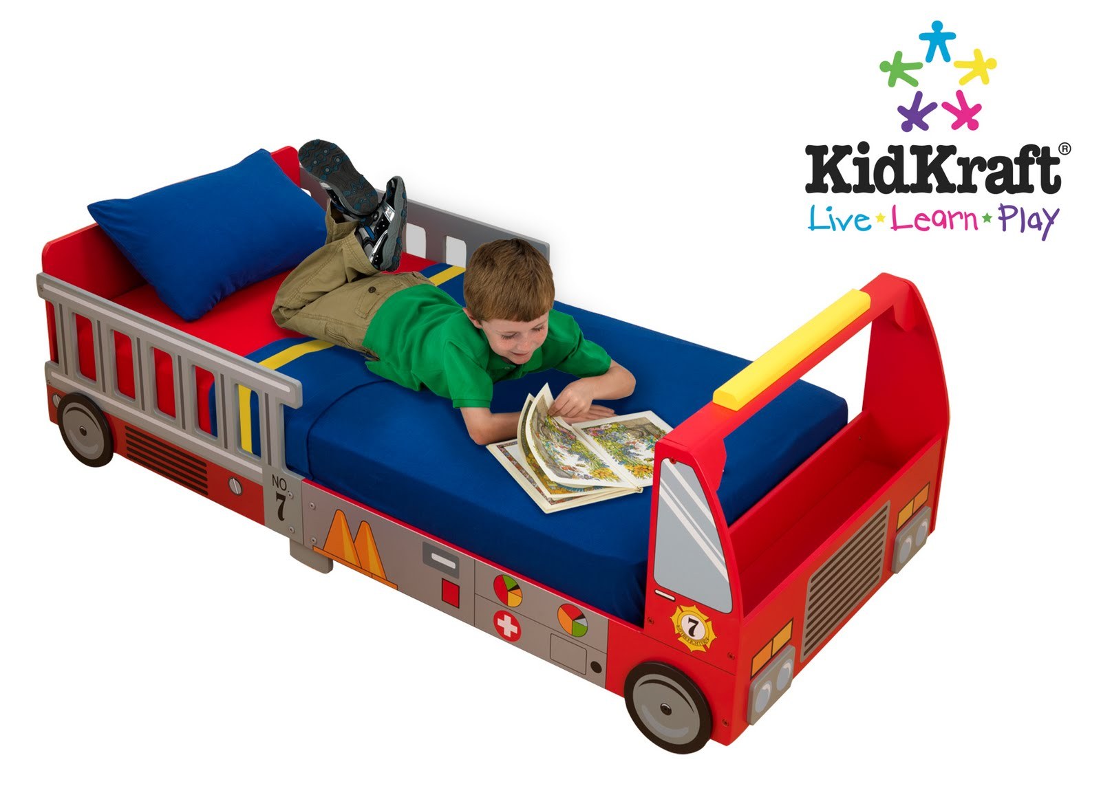 KidKraft Fire Truck Toddler Bed at Mighty Ape NZ