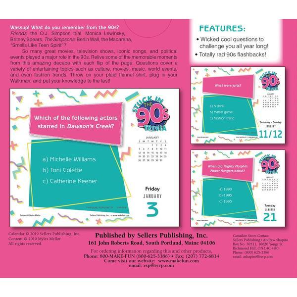 Stuck in the 90s Daily Trivia Challenge 2020 Boxed Calendar by Myles Mellor image