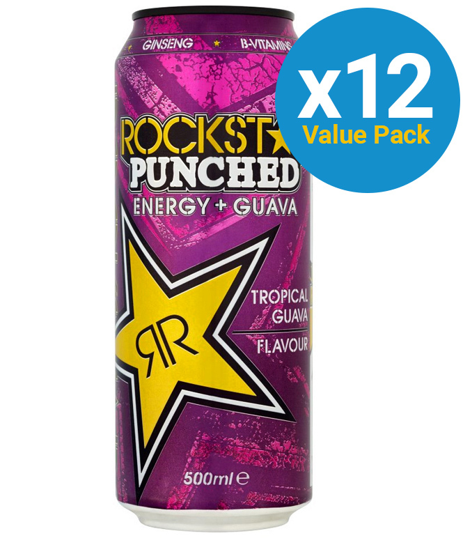RockStar Punched Guava Energy Drink 500ml (12 Pack) image