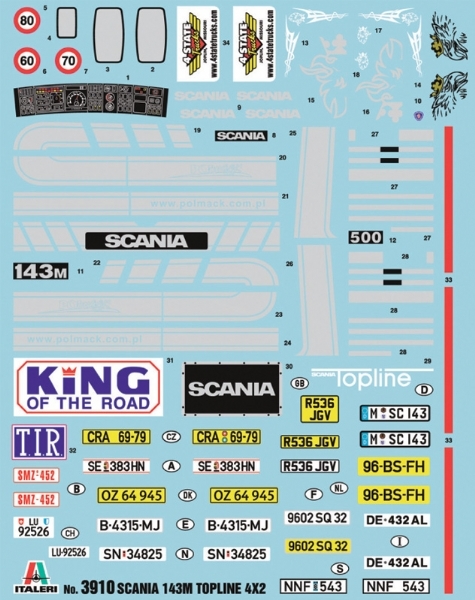 1:24 Scania 143m Topline 4x2 - Model Kit image