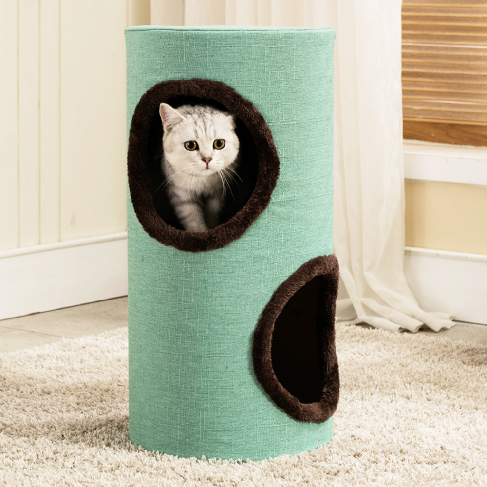 Gorilla: Cat Tower 60cm - Green / Brown image