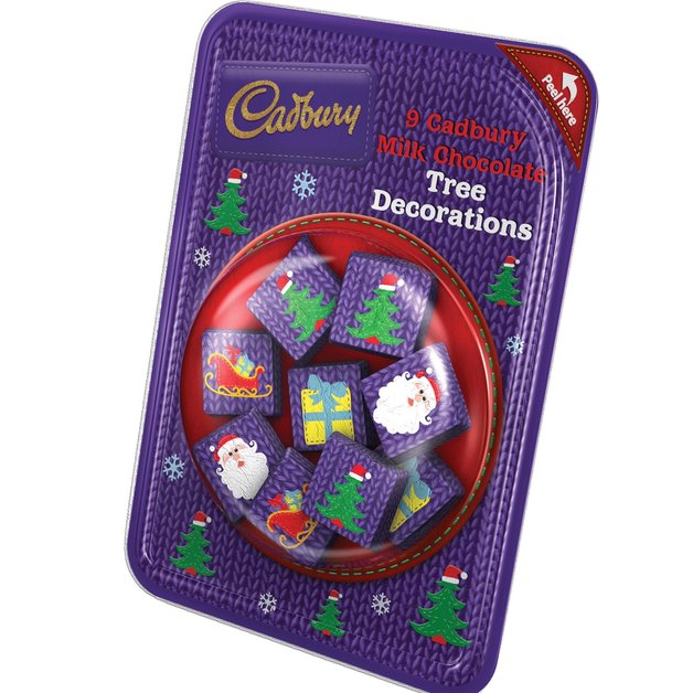 Cadbury Milk Chocolate Tree Decorations (84g) at Mighty Ape NZ