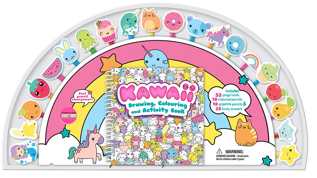 Kaleidoscope: Kawaii - 20-Pencil & Eraser Set image
