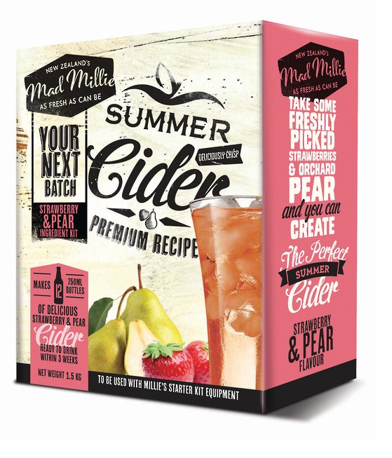 Mad Millie Next Batch Cider Kit (Strawberry & Pear) at Mighty Ape NZ