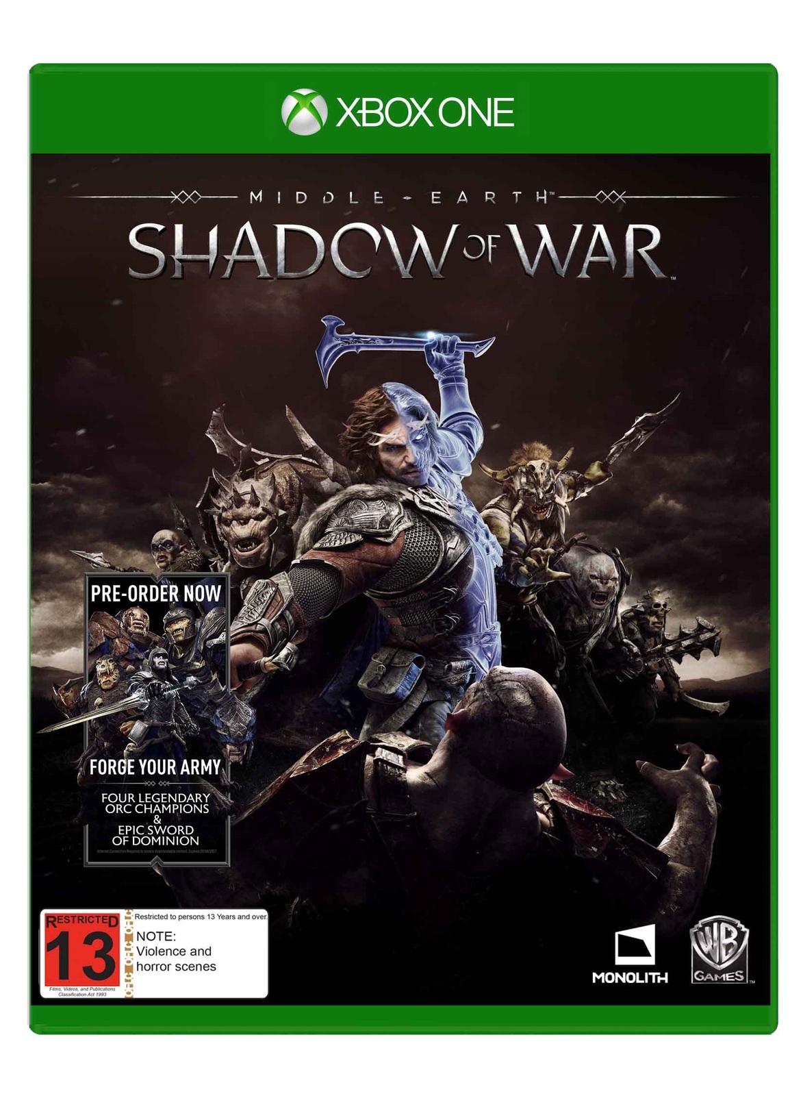 Xbox One S 500GB Shadow of War Console Bundle for Xbox One image