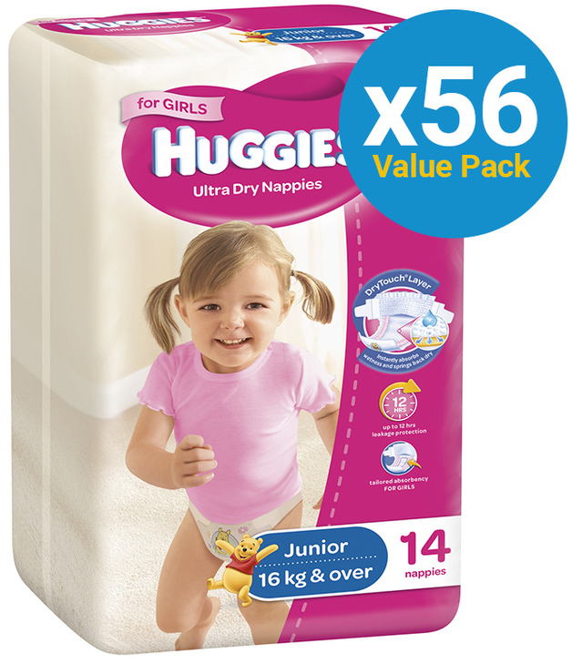 Buy Huggies Ultra Dry Nappies Convenience Value Box Size 6 Junior