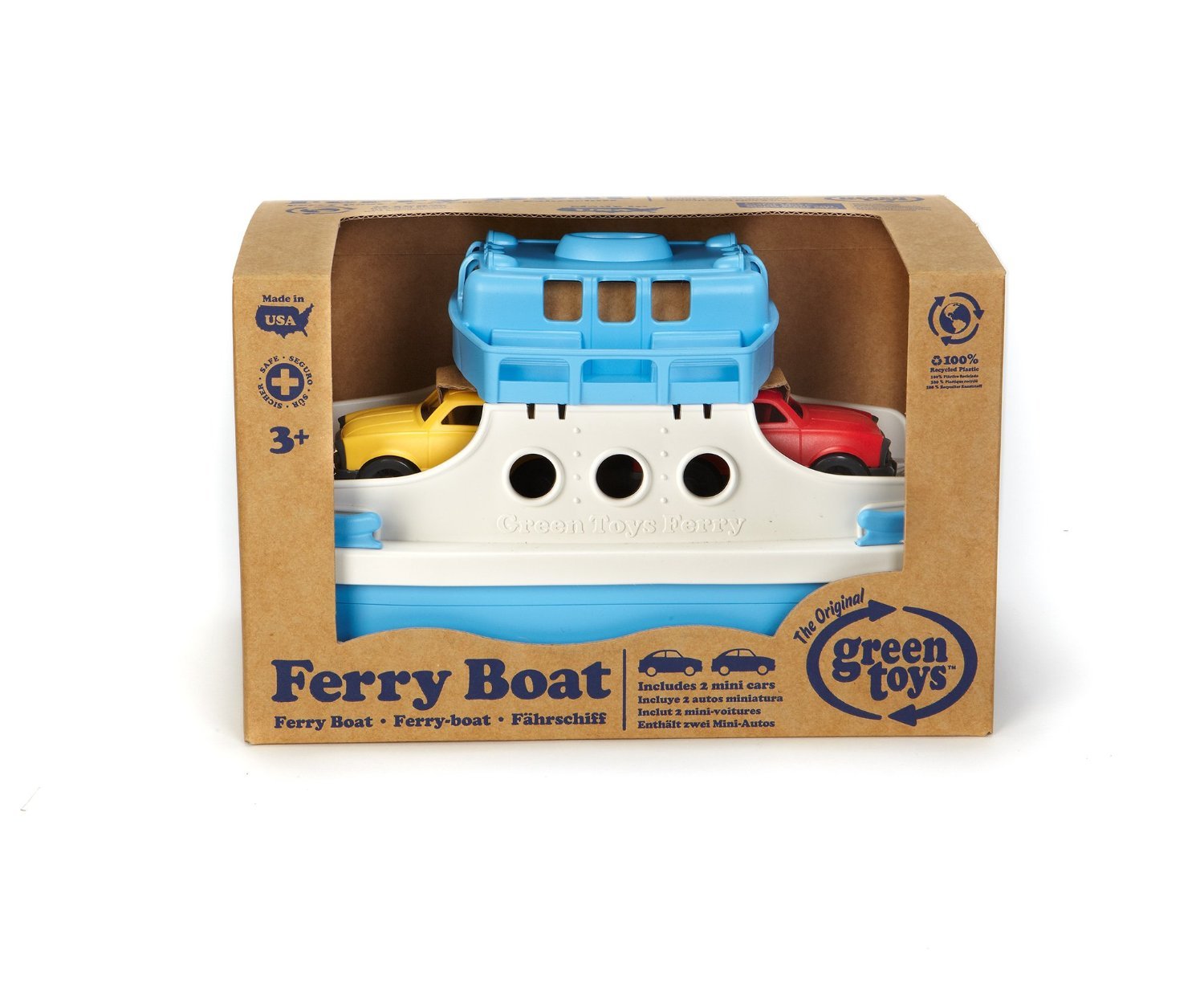 Green Toys Ferry Boat with Mini Cars image