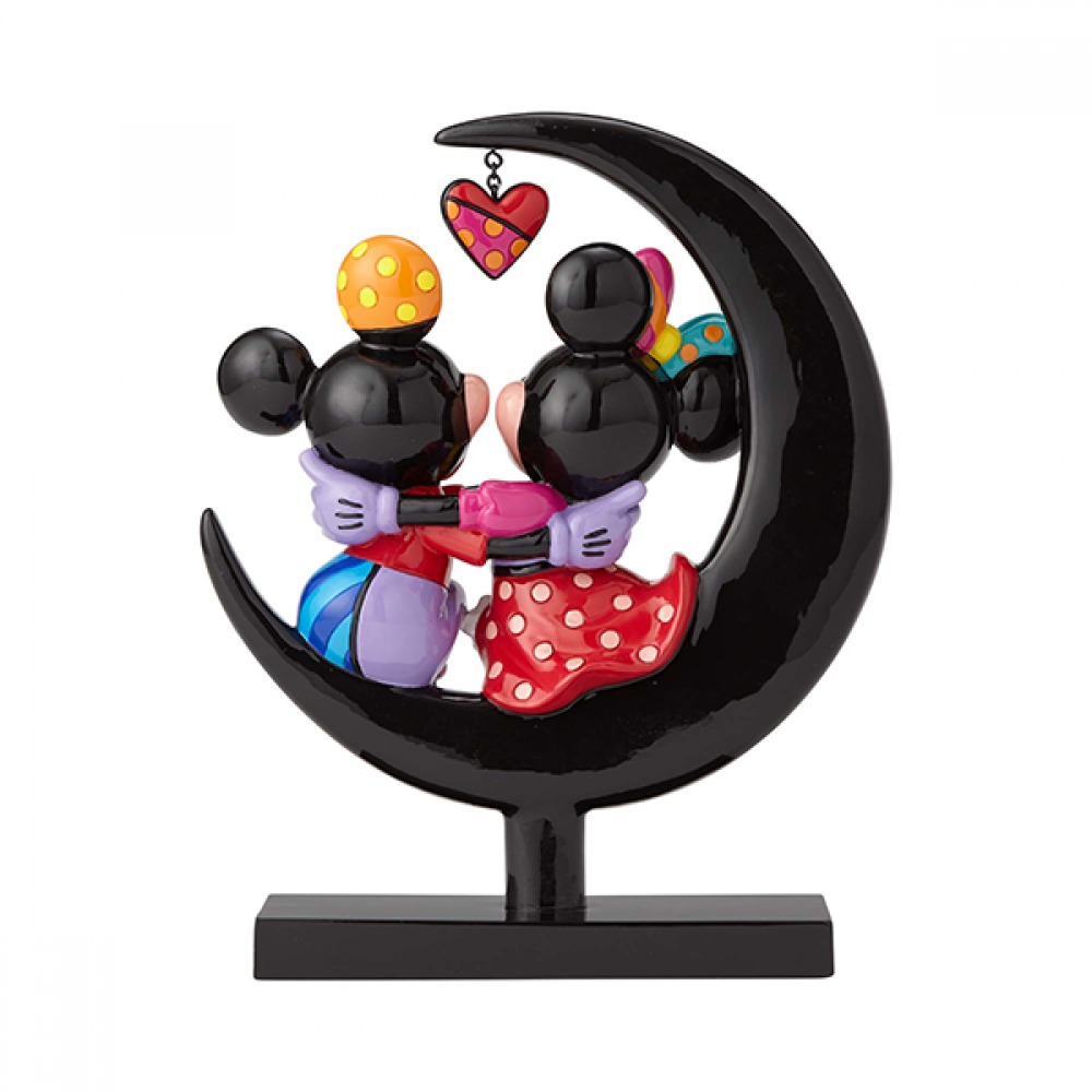 Romero Britto - Mickey & Minnie On Moon Figurine