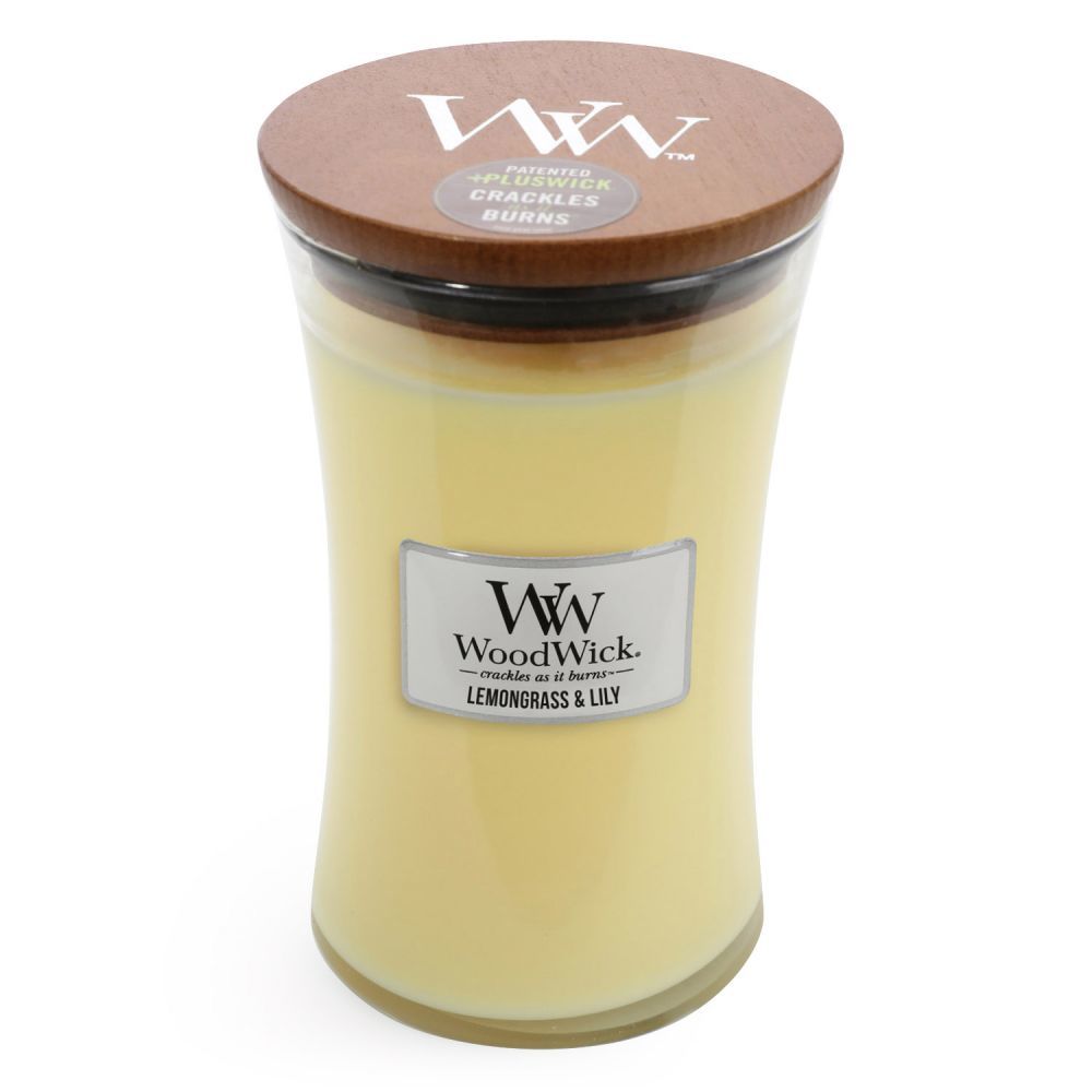 Woodwick Candle Lemongrass & Lily (Large) at Mighty Ape NZ