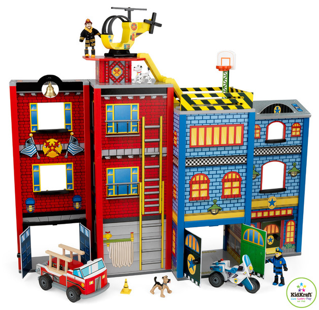 everyday heroes wooden playset