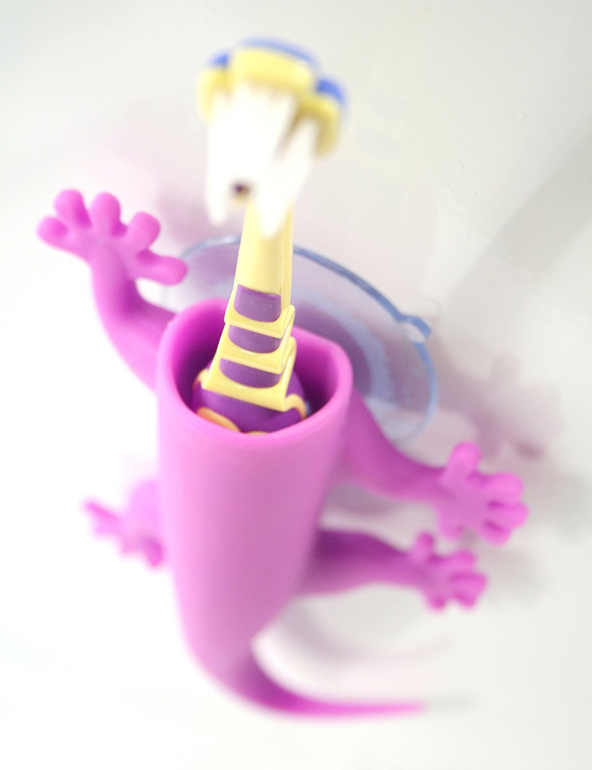 Larry the lizard: Toothbrush Holder - Purple image