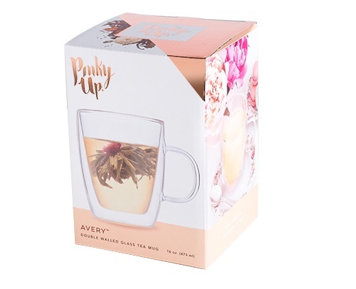 Pinky Up: Avery Double Walled - Glass Tea Mug image