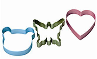 Wiltshire Cookie Cutters - Butterfly / Heart / Bear image