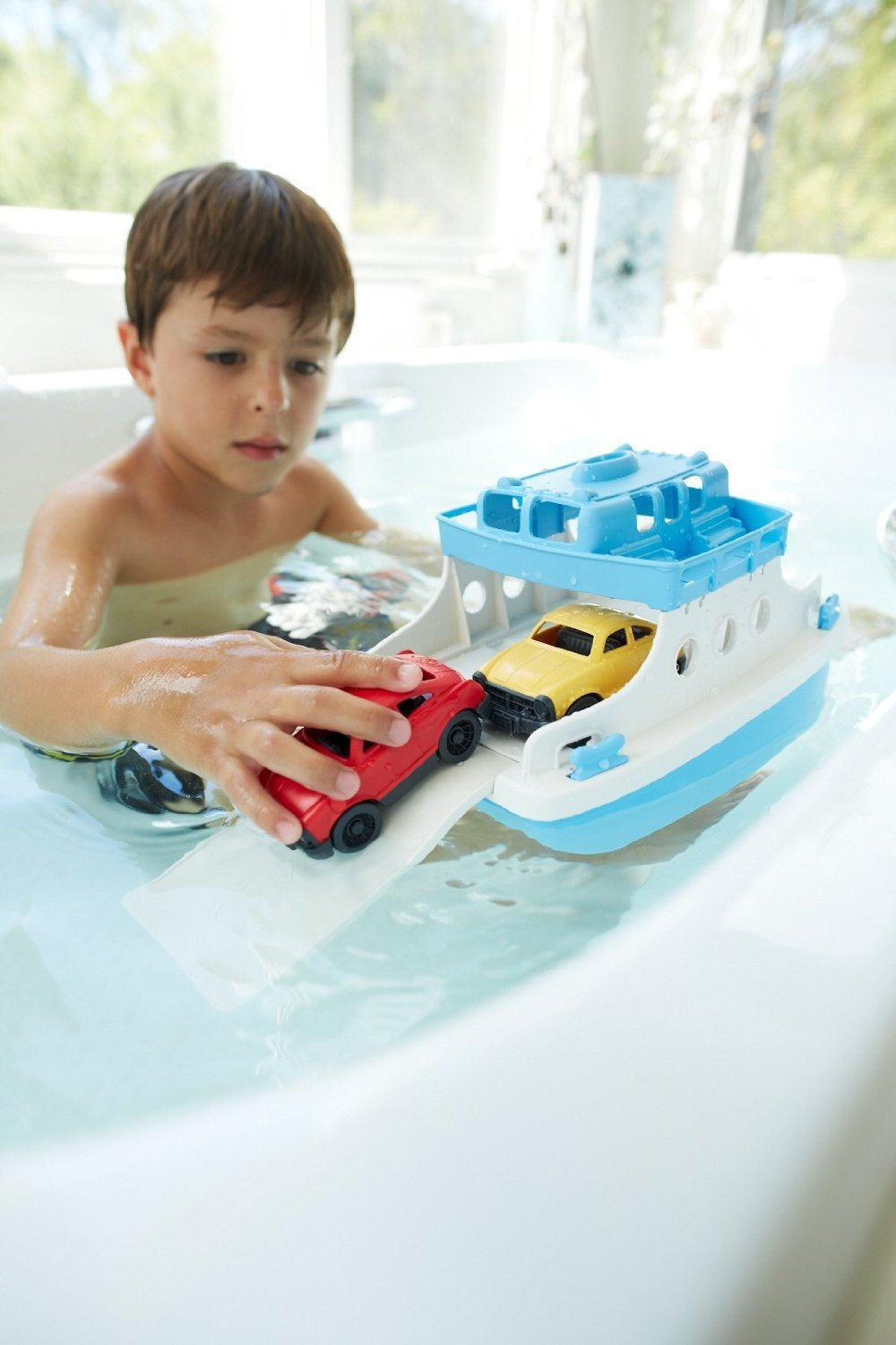 Green Toys Ferry Boat with Mini Cars image