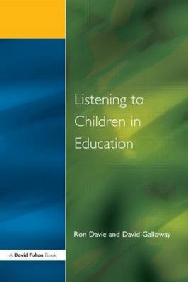Listening to Children in Educ by Ronald Davie image