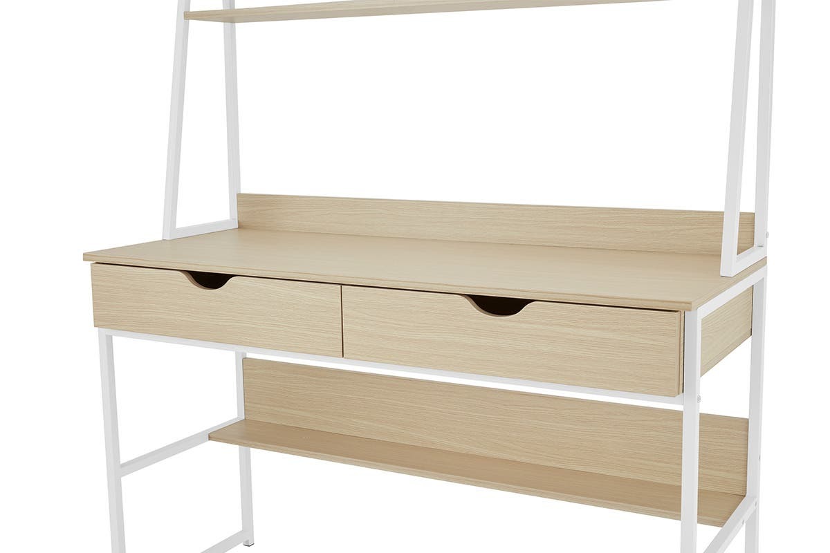 Buy Ovela Montreal Desk (Oak/White) at Mighty Ape NZ