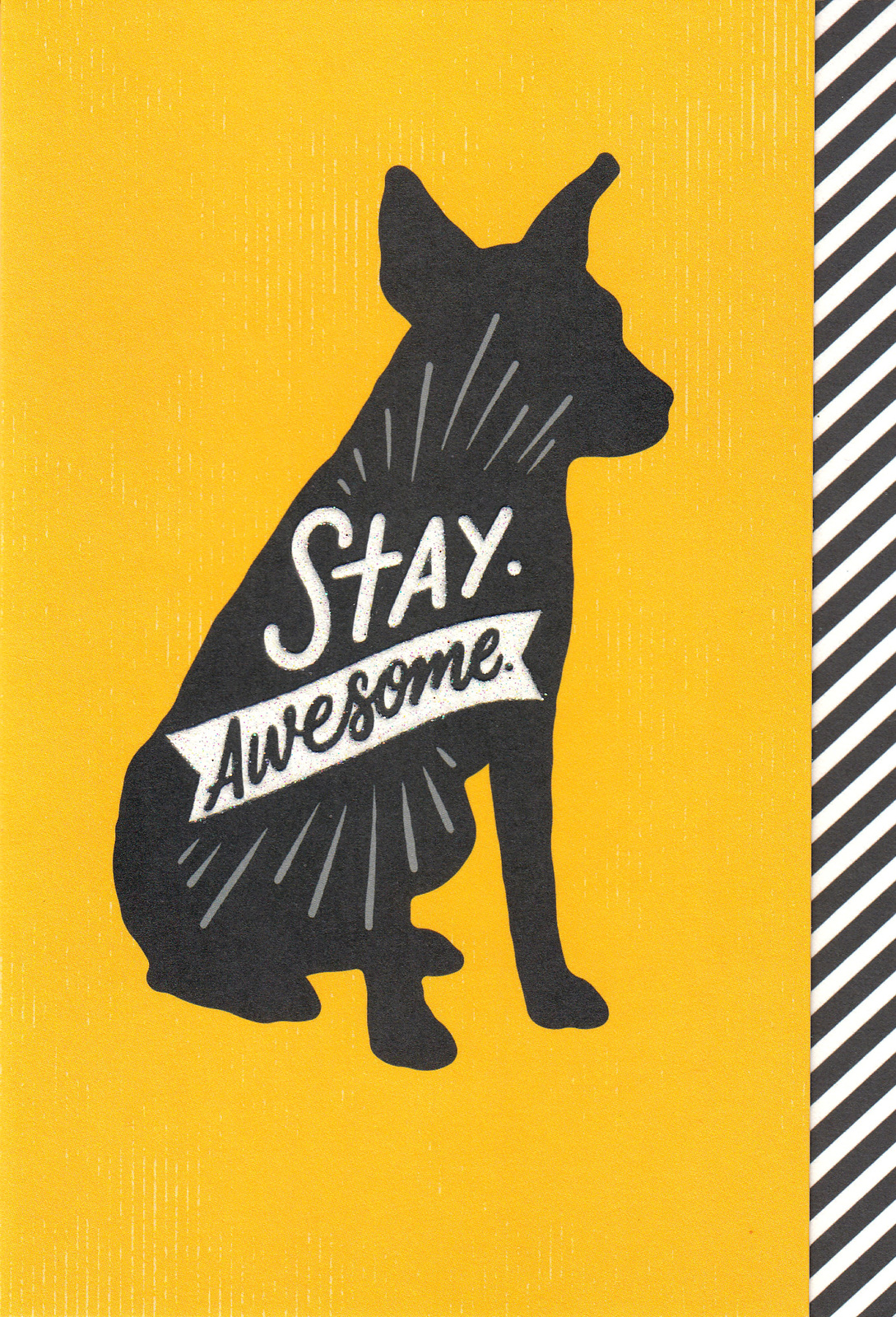 Woof & Purr Greeting Card - Stay Awesome image